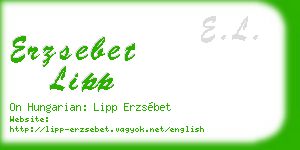 erzsebet lipp business card