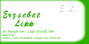 erzsebet lipp business card